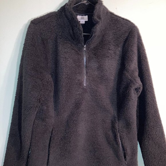 Nuvano Womens Blue Plush Fleece Quarter-Zipper Pullover Jacket-Size, S,M.L,XL - Picture 2 of 16